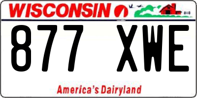 WI license plate 877XWE