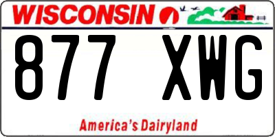 WI license plate 877XWG