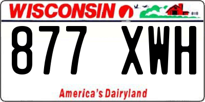 WI license plate 877XWH
