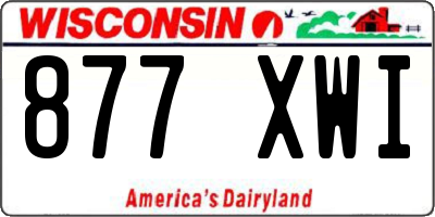 WI license plate 877XWI