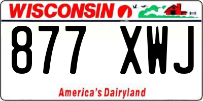 WI license plate 877XWJ