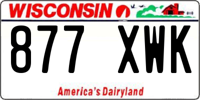 WI license plate 877XWK