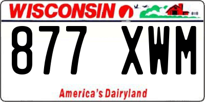 WI license plate 877XWM