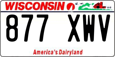 WI license plate 877XWV
