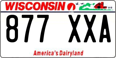 WI license plate 877XXA