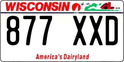 WI license plate 877XXD