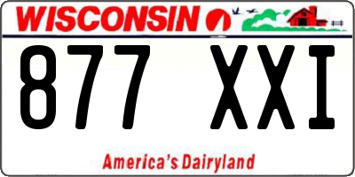 WI license plate 877XXI