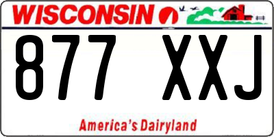 WI license plate 877XXJ