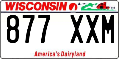 WI license plate 877XXM