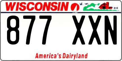 WI license plate 877XXN