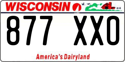 WI license plate 877XXO