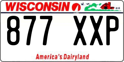 WI license plate 877XXP