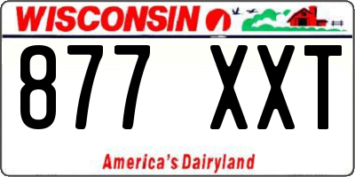 WI license plate 877XXT