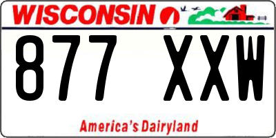 WI license plate 877XXW