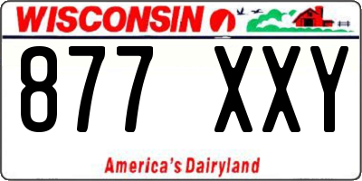 WI license plate 877XXY