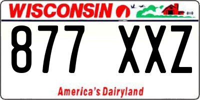 WI license plate 877XXZ