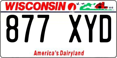 WI license plate 877XYD