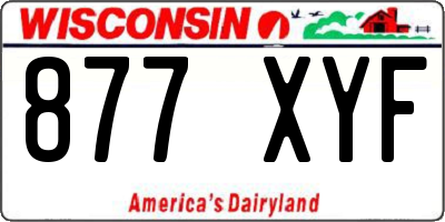 WI license plate 877XYF