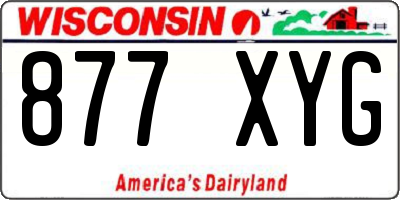 WI license plate 877XYG