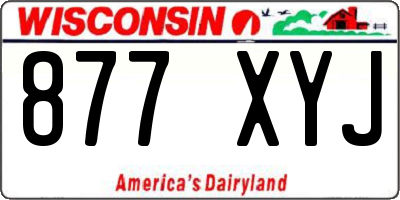 WI license plate 877XYJ
