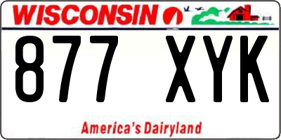 WI license plate 877XYK