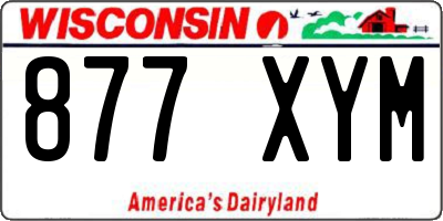 WI license plate 877XYM