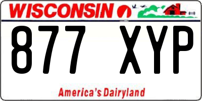 WI license plate 877XYP