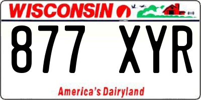 WI license plate 877XYR