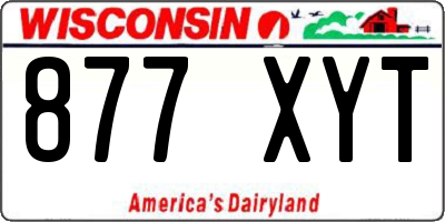 WI license plate 877XYT