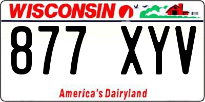 WI license plate 877XYV