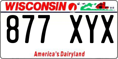 WI license plate 877XYX