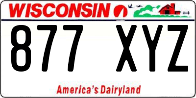 WI license plate 877XYZ