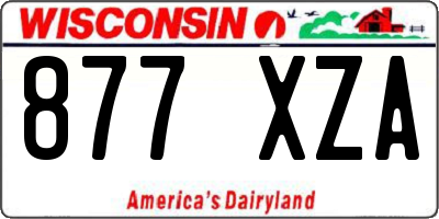 WI license plate 877XZA
