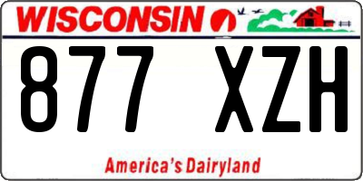 WI license plate 877XZH