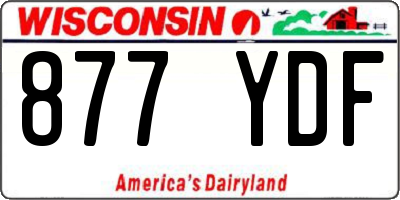 WI license plate 877YDF