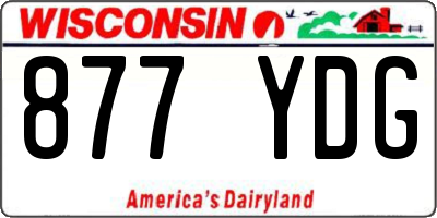 WI license plate 877YDG
