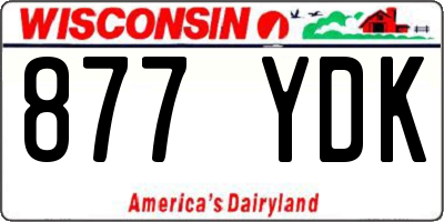 WI license plate 877YDK