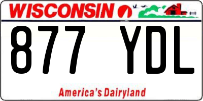 WI license plate 877YDL