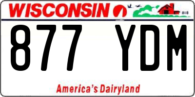 WI license plate 877YDM