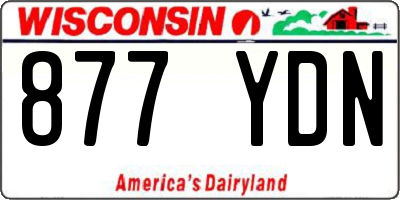 WI license plate 877YDN