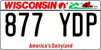WI license plate 877YDP