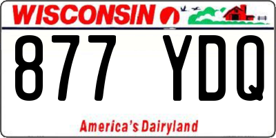 WI license plate 877YDQ