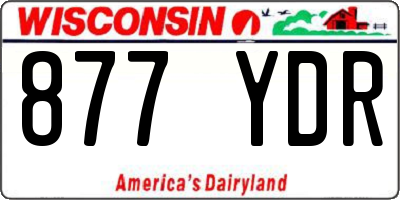 WI license plate 877YDR