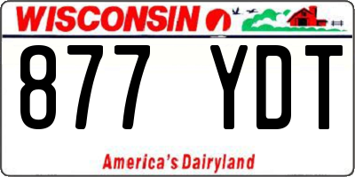 WI license plate 877YDT