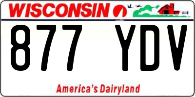 WI license plate 877YDV