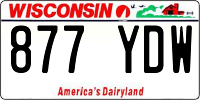 WI license plate 877YDW
