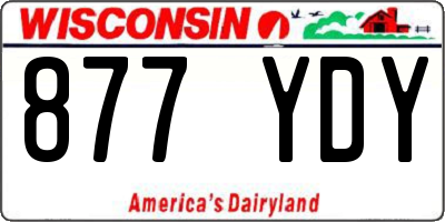 WI license plate 877YDY