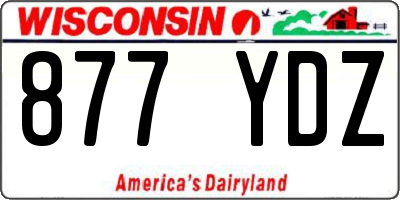 WI license plate 877YDZ