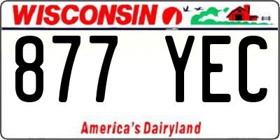 WI license plate 877YEC