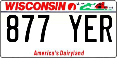 WI license plate 877YER